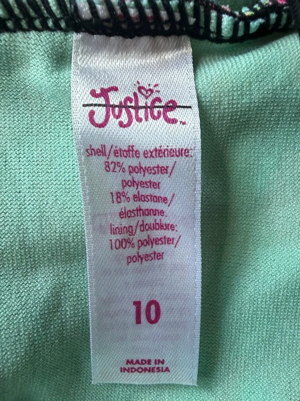 Justice- Vintage Multi-Color Tankini Two-Piece Swimsuit